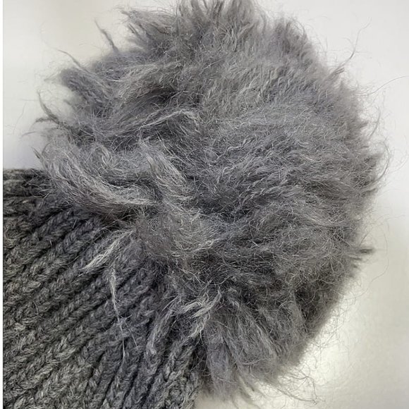 Acne Studios Grey Beanie w Pom Pom